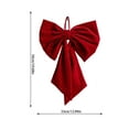 thumbnail image 2 of Burgundy Velvet Christmas Tree Bows Large Plush Stuffed Christmas Bows Vintage Hanging Ornament for Holiday Crafts, Wreaths, Garlands, Staircase, Xmas, Wedding, Home Decor (19.7 x 13 inch), 2 of 5