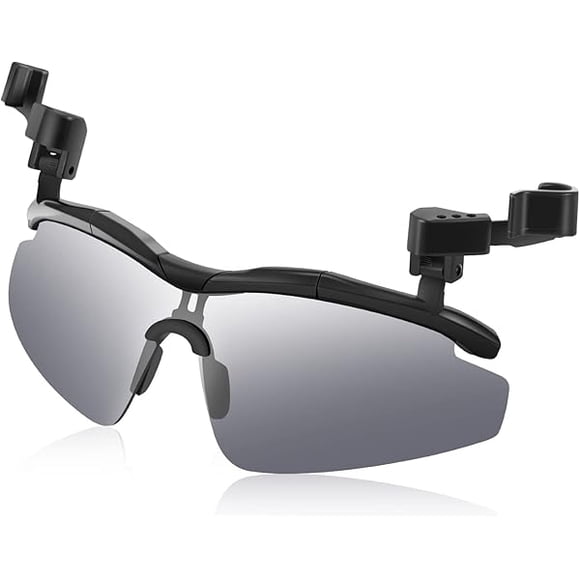 Gafas de Sol Polarizadas con Clip para Gorra, Protección UV100%, Lentes TAC, Ajustables, Pesca, Ciclismo, Senderismo