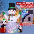 thumbnail image 3 of GOOSH Christmas Inflatables 8 FT Snowman Inflatable with Built-in Music Box & Rotating Colorful LED Lights, Cute Blow up Snowman with Penguins, Outdoor Christmas Decorations  for Xmas Holiday, 3 of 8
