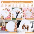 thumbnail image 6 of 6.5FT White Round Backdrop Cover White Circle Backdrop Cover Round Fabric Photo Background for Photography Party Birthday Bridal Shower Wedding Baby Shower Home Decoration, 6 of 6