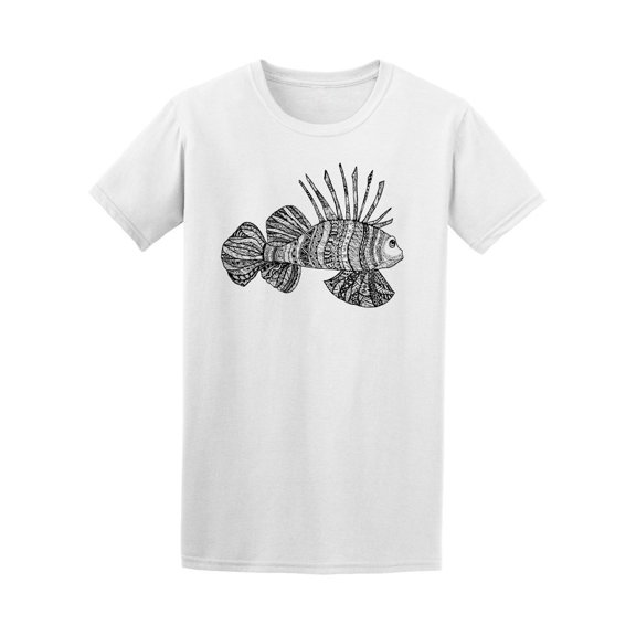 Lionfish With Tribal Texture Tee Men's -Image by Shutterstock