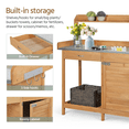 thumbnail image 6 of Renwick Outdoor Garden Potting Bench with Cabinet & Open Shelf, Wood, 6 of 10