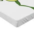 thumbnail image 2 of Ambesonne Animal Fitted Sheet, Frog on Branch Jungle, Full Size, Green White Yellow, 2 of 3
