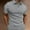 Grey, variant on Mens Polo Shirts Summer Casual Striped Fabric Button Turn Down Collar Short Sleeve Solid Color Color Top Outwear