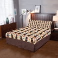 thumbnail image 1 of Juego de cama de 3 piezas Rainbow Paw Print Perros Doberman Azul, 1 of 5