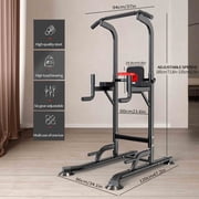 K KINGKANG Power Tower Dip Station Workout equipment Pull up Bar for Home Gym Adjustable Height Strength Training Fitness Excercise Equipment 660LB
