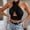 F-163Black, variant on ZHOGXU Women's Tank Tops Sleeveless Halter Neck Solid Color Backless Comfortable Lightweight Slim Fit Camisole For Daily Wear,Black,L
