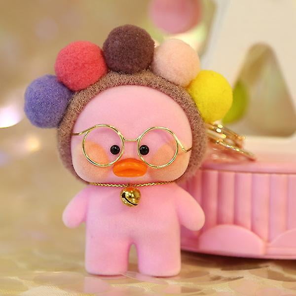 Muñeco de pato amarillo pequeño de 10cm, llavero bonito creativo, juguete de peluche para niños