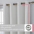 thumbnail image 3 of THD Passaic Geometric 100% Blackout Total Privacy Energy Efficiency Window Treatement Grommet Curtains - Set of 2 Panels, 3 of 7