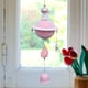 thumbnail image 3 of Campanas de viento Macarena 3D Moon Astronaut Wind Chimes Escultura de resina Craft Decoración colgante Spaceman Colgante Windchime para Decoración de la habitación Rosa, 3 of 8