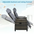 thumbnail image 3 of Patio Recliner Loveseat Chair, Adjustable Backrest Wicker Outdoor Lounge Chair Set, Outdoor Recliner with Built-in Storage Table for Balcony, Porch, Lawn, 3 of 8