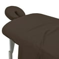 thumbnail image 5 of Spa Massage Table Poly Cotton Sheets 3 Pieces Full Set Resistant to Wrinkling, Chocolate, 5 of 7