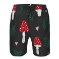 thumbnail image 4 of Kdxio Amanita Mushroom Pattern Mens Casual Shorts - Drawstring Summer Beach Sports Shorts for Men, 4 of 9
