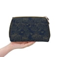 thumbnail image 4 of Easygdp Vintage Chrysanthemum Leather Makeup Bag Zipper Pouch Travel Cosmetic Organizer for Women and Girls, Make up Bag with Zipper, 4 of 8