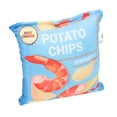 thumbnail image 2 of Juguete de peluche para perro con forma de papas fritas, con sonido incorporado, resistente a mordeduras, con bolsa de snack chirriante, para cachorro, camarones frescos azules, 2 of 14