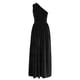 thumbnail image 5 of Moda mujer elegante Sexy un hombro vestido Color sólido vestido largo falda vestido Pompotops  qwe13953, 5 of 5