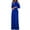Blue, variant on Jumpsuits For Women Summmer Dressy Wedding Womens Fashion Wide Leg Pants Solid Short Sleeve V-Neck Tops Jumpsuits
