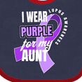 thumbnail image 4 of Inktastic I Wear Purple for My Aunt Lupus Awareness Boys or Girls Baby Bib, 4 of 4