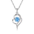 thumbnail image 1 of Collar de cristal en forma de corazón, collar de plata estándar 925, collar de joyería para mujer, el mejor regalo navideño para mujer, 1 of 5