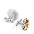 thumbnail image 3 of Football Elegant Silver Jewelry Cufflink Set for Men, Made of Stainless Steel, Suitable for Formal Attire, for Business Meetings and Weddings, 3 of 6
