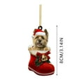 thumbnail image 2 of SZXZYGS Santa Boot Funny Christmas Dog Acrylic Ornament Christmas Dogs Ornament Christmas Stocking Animal Ornament Christmas Ornament Christmas Decoration, 2 of 6
