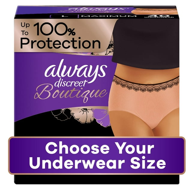 Always Discreet Boutique Incontinence Underwear, Maximum - Choose Your Size