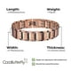 thumbnail image 2 of Pulsera CocoButterfly de cobre magnético fuerte para hombre, 2 of 4