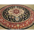 thumbnail image 2 of EORC Navy Hand Knotted Wool Traditional Serapi Rug, 8' Round, 2 of 3
