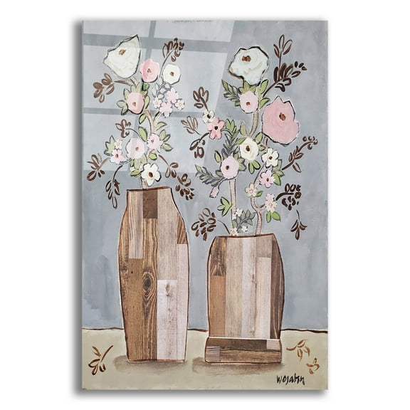 Epic Art 'Morning Pinks' by Holly Wojhan, Acrylic Glass Wall Art, 16"x24"