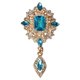 thumbnail image 1 of Guardurnaity Broche geométrico para mujer, alfiler de aleación de cristal, abrigo de moda para niñas, joyería femenina para regalo, adornos de Ropa, zapatos y accesorios Miscelánea Azul, 1 of 6