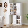 thumbnail image 3 of HOOBRO 69.7"H Kitchen Pantry Cabinet Freestanding Cupboard Food Storage Cabinet Kitchen Dining Room White WT01PC01, 3 of 5
