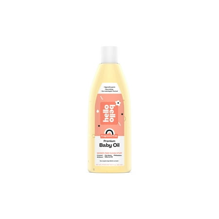 Hello Bello Baby Oil, Fragrance Free, 9.5 fl oz