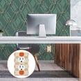 thumbnail image 6 of Yayeee Blank Wall Plate Cover 1-Gang 4.5"x2.7" Home Unused Decorative Outlet, Orange Geometric Circles, 6 of 7
