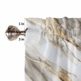 thumbnail image 5 of Tier Curtains 45 Inches Long, Marble Grey White Window Treatment Curtain Drapes, Abstract Cracked Crystal Gold Lines Small Curtain Drapes for Bathroom Laundry Room, 27.5"x45", 2 Panels, 5 of 7