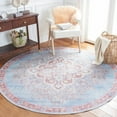 thumbnail image 2 of SAFAVIEH Serapi Skylar Oriental Area Rug, Blue/Brown, 6'7" x 6'7" Round, 2 of 9