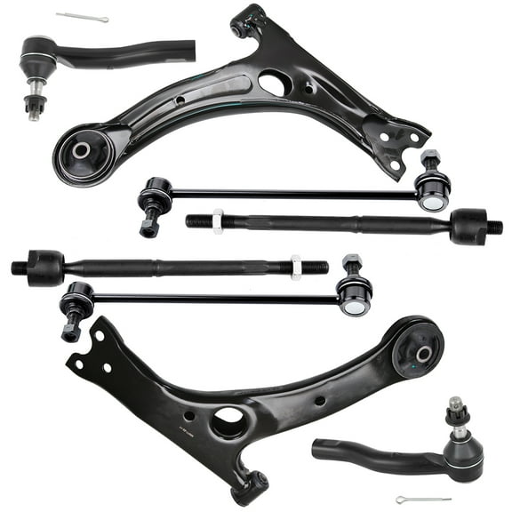 ECCPP - 8PCS Front Lower Control Arm Inner Outer Tie Rod End Sway Bar Link Compatible Fit 2004-2009 For Toyota For Prius Suspension Kit