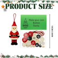 thumbnail image 3 of Yeuimy DIY Christmas Button Ornament Making Set with Santa Design,Fun Holiday Craft Kit with Colorful Buttons Yarn and Lanyard,Easy Creative Activity for Xmas Tree Hanging Decor, 3 of 6