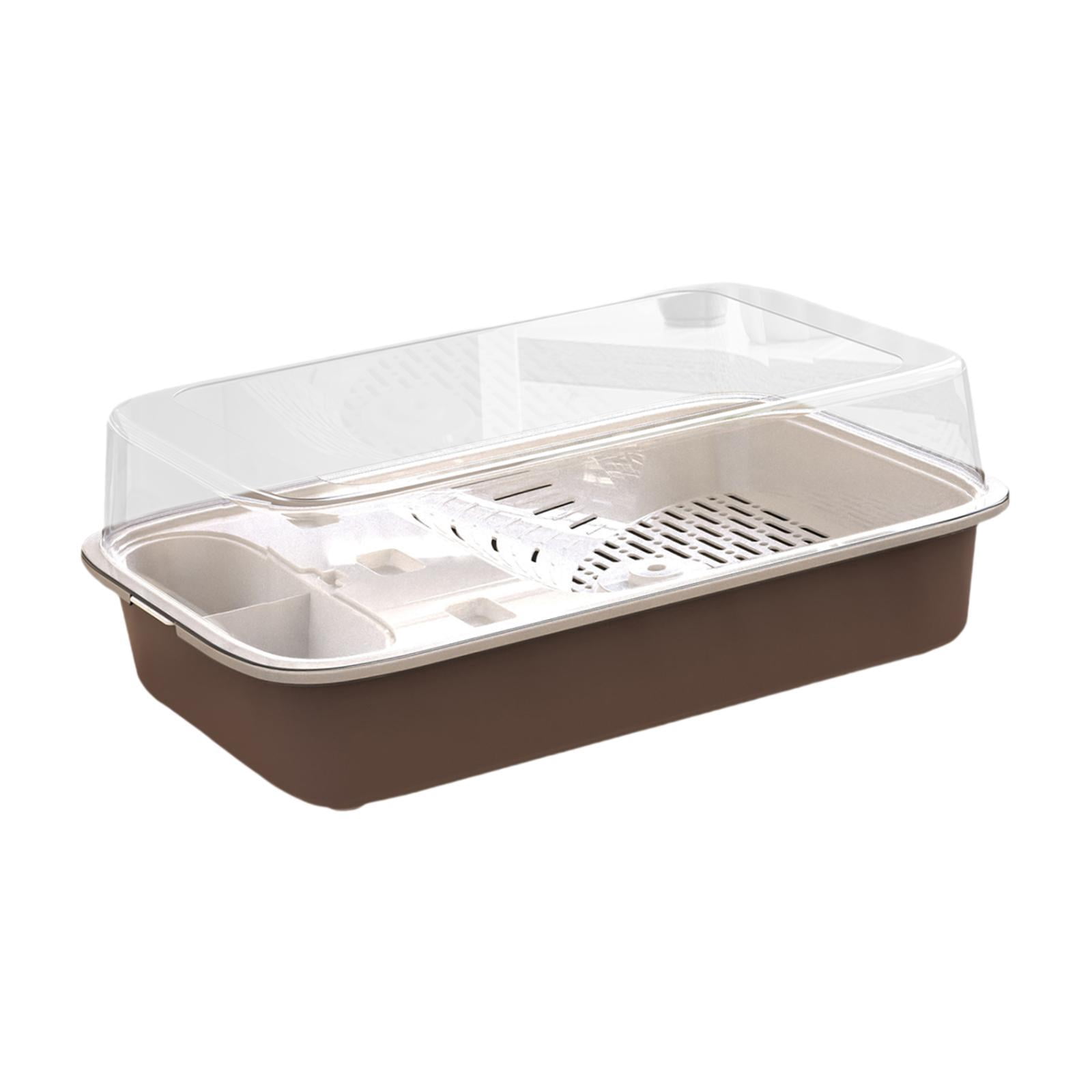 FITYLE Turtle Tank Reptile Habitat Multifunction Areas Bottom Drainage Tortoises Case Breeding Box Hermit Tortoise Enclosure Starter brown