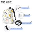 thumbnail image 4 of Picia Wildflowers Printed Canvas Daypack - Stylish and Durable Vintage Compact Backpack - Class, Work, Travel, or Laptop Bookbag,Organized Compartments-Medium, 4 of 6