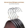 thumbnail image 2 of Mainstays, Adult Wooden Clothes Hanger, Walnut Color, 5 Pack, 2 of 8
