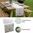 thumbnail image 6 of Spring Flower Cotton Linen Table Runner Watercolor Red Orange White Wildflowers Sage Green Plants Dining Table Runners for Home Decor Party Dining Room Restaurant Kitchen 13" x 36", 6 of 8