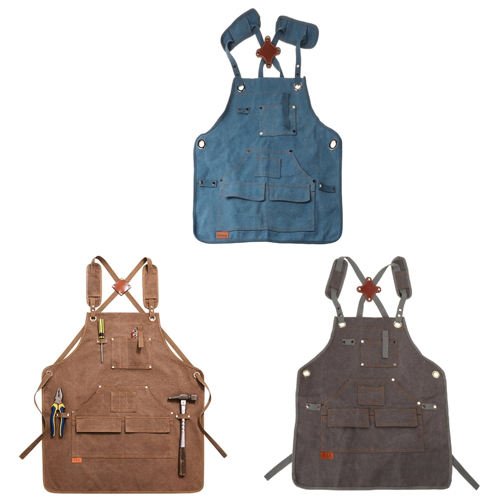 Jesscasday Children Thick Denims Apron with Pocket Jeans for Boy Girl Hair Stylists Baristas Coffee Shop Working Beautiful Salons