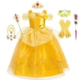 thumbnail image 1 of Vestido de princesa para niña, ropa de fiesta de fantasía, Aurora, Rapunzel, Cenicienta, Bella Durmiente, disfraz de Carnaval de Navidad Fivean unisex, 1 of 2