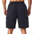 thumbnail image 5 of Men’s Elastic Waist Gym Shorts Heavyweight Casual Sports Shorts with Pockets Tennis Running Activewear, 5 of 8