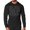 Black on Black, variant on Gymish One More Rep Lightweight Long Sleeve Hooded T-Shirt for Men – Athletic Workout Hoodie, Khaki, Small
