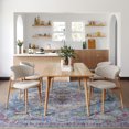 thumbnail image 4 of Belffin 4ftx 6ft 350Gsm Complex Pattern Area Rug Machine Washable And Non Slip TPR Backing Carpet ,High Pile Carpet With Print For Living Room And Bed Room,Light Blue, 4 of 8