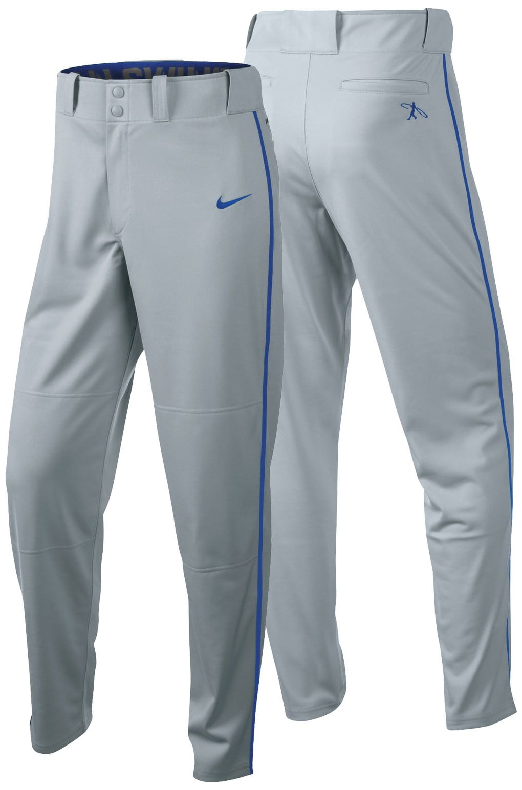 nike baseball pants white with navy piping