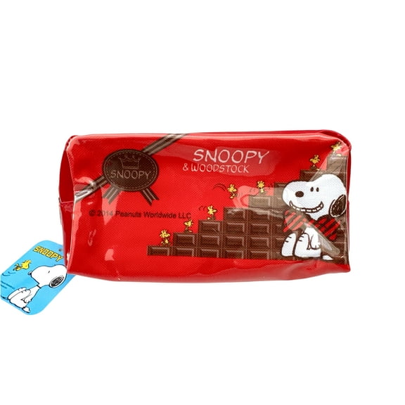 Red Peanuts Snoopy Pencil Pouch - Snoopy And Woodstock Cosmetic Bag