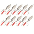 thumbnail image 1 of Sequin Lures,10Pcs Fishing Sequin Wobble Hard Metal Spinner Baits Fish Treble Hook Time-Tested Durability, 1 of 8