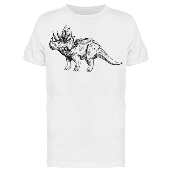 Sketch Of Triceratops Tee Men's -Image by Shutterstock